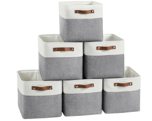 Fabric Cube Storage Baskets 6 Pack