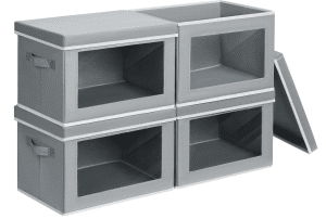 Stackable Fabric Storage Bins with Window
