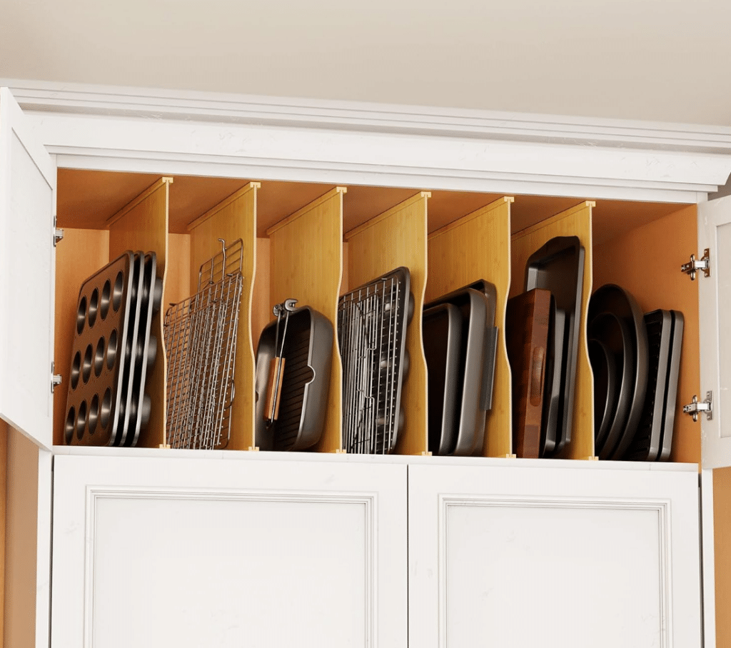 Tray Dividers for Cabinets, Bamboo