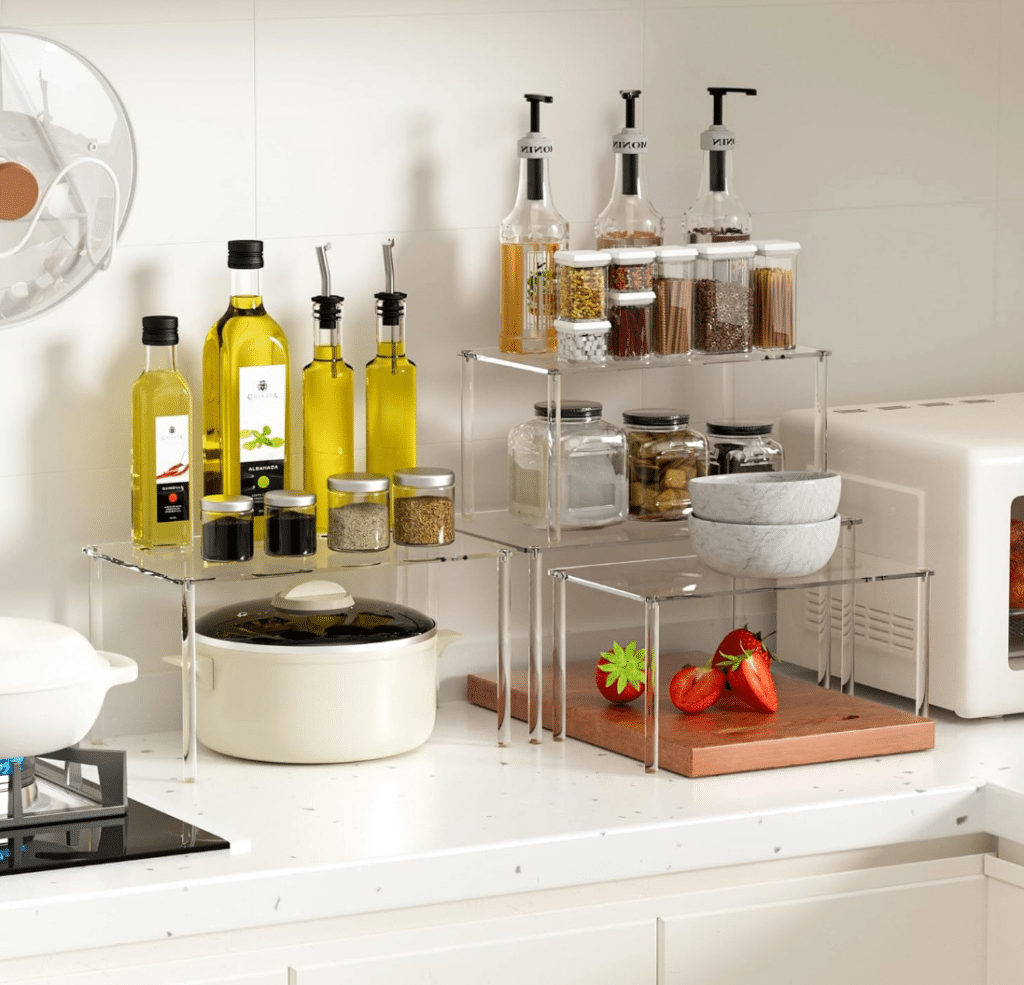 Acrylic Riser Stand Cabinet Organizer
