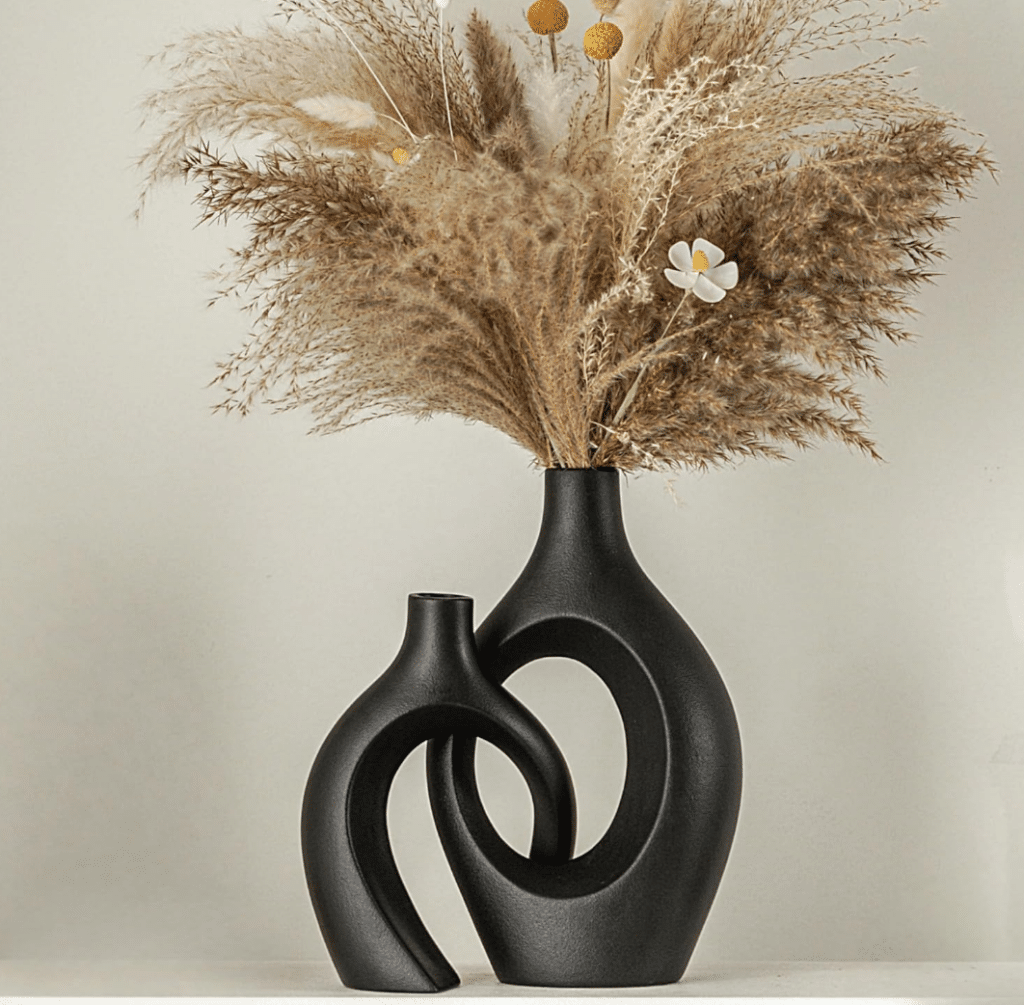 Lvases Snuggle Hollow Modern Ceramic Vase Set of 2