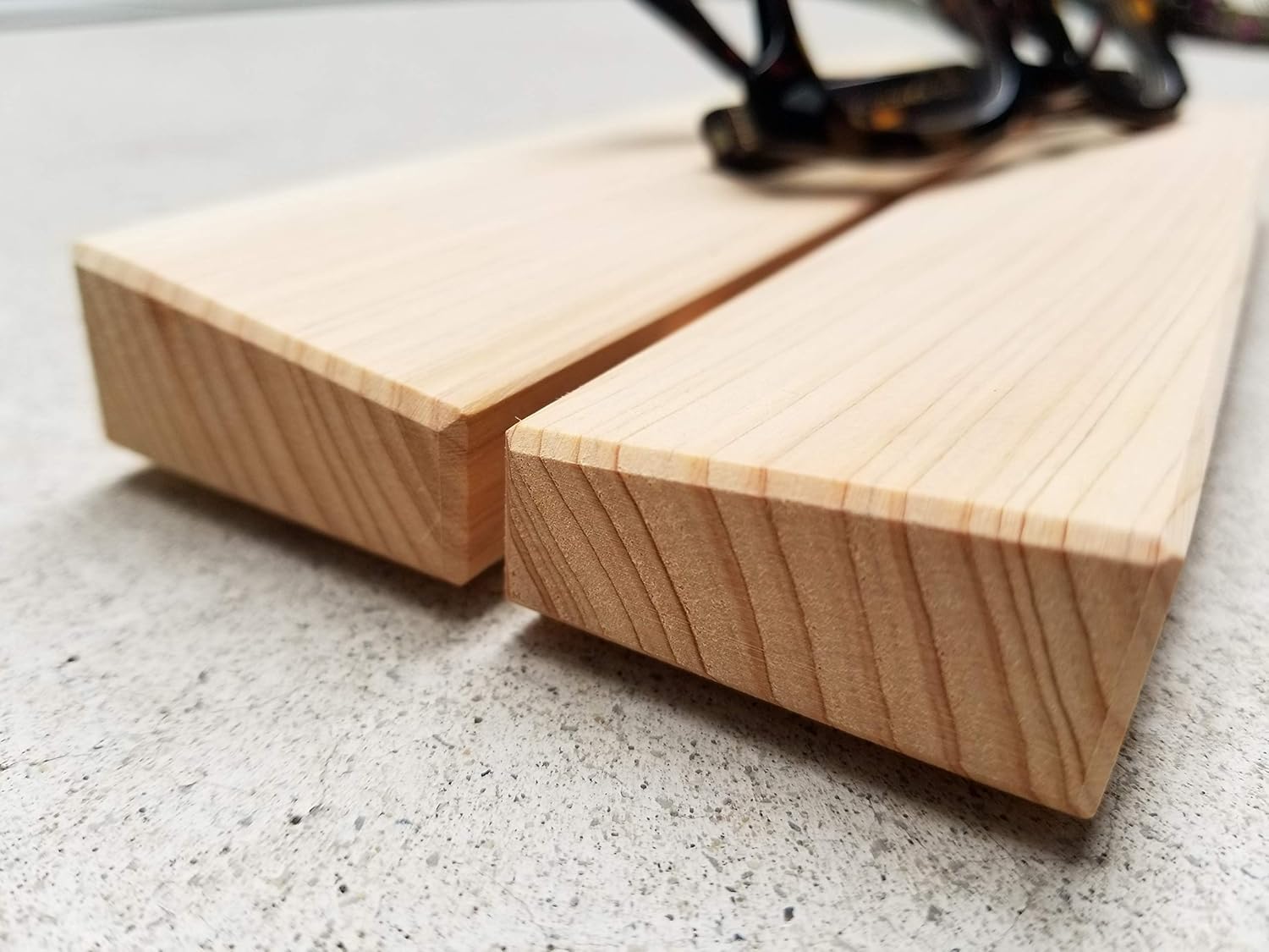 Natural hinoki cypress wood tray with beautiful Japanese wood grain for Japandi kitchen styling