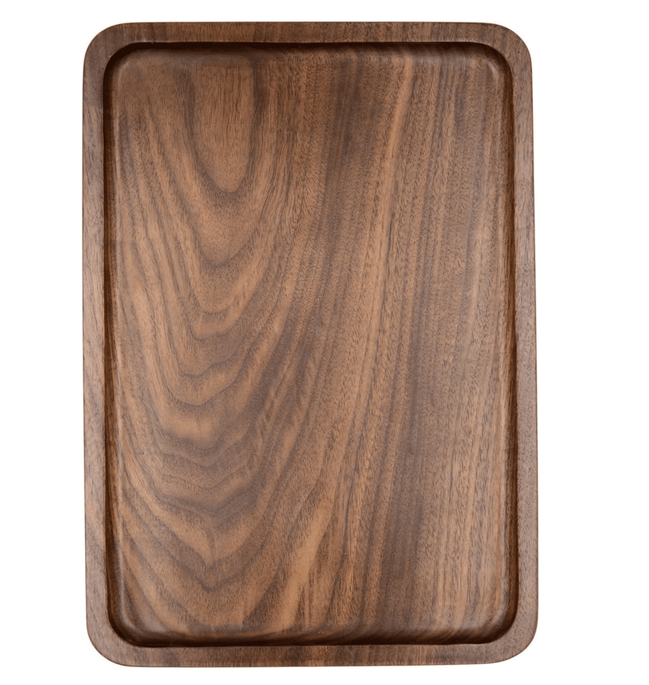 Bamber whole-piece black walnut serving tray with clean lines for modern organic kitchen counter