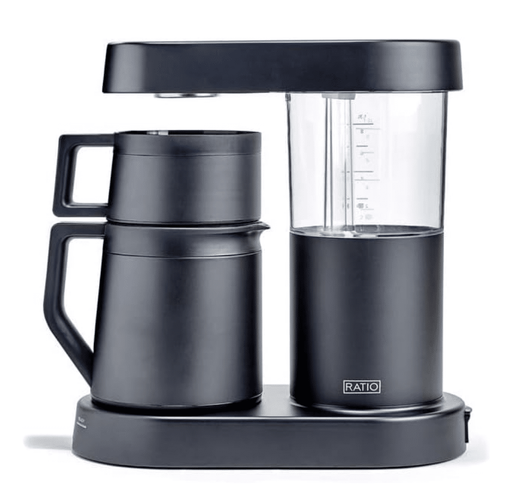 Ratio Six Series 2 automatic drip coffee maker in matte black with clean architectural design